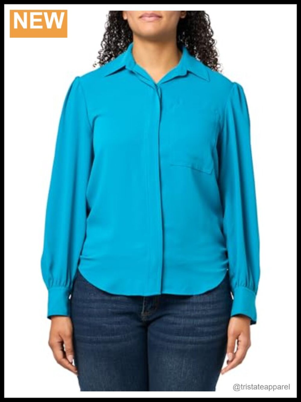 Trina Turk Anuka Dolman Sleeve Blouse - 100% Polyester Button Down